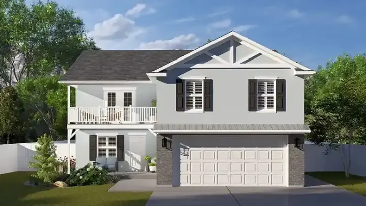 Traditional house plans 99-223 - front exterior, 2,295 sq ft, 4 bed, 2 bath house plans | Monster House Plans