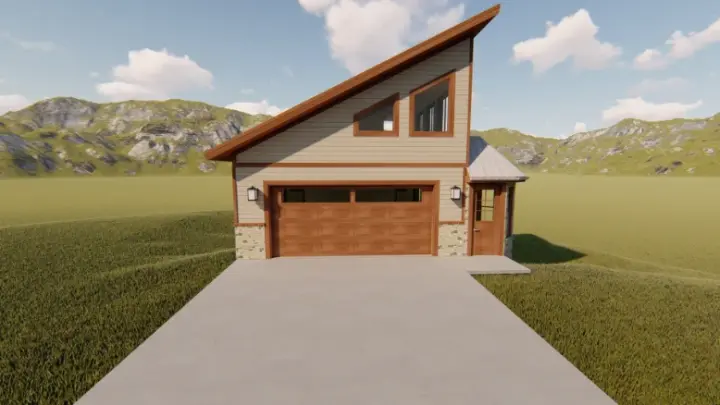 Mid-Century Modern house plans 99-231 - front exterior, 1,796 sq ft, 0 bed, 0 bath house plans | Monster House Plans