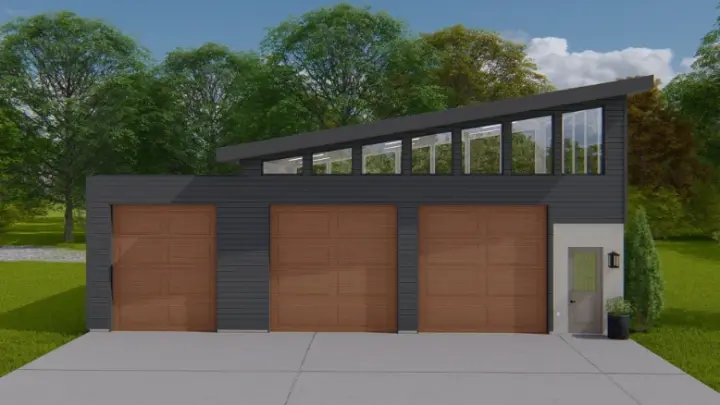 Mid-Century Modern house plans 99-233 - front exterior, 1,500 sq ft, 0 bed, 0 bath house plans | Monster House Plans