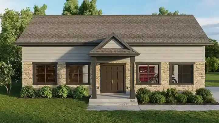 Traditional house plans 99-236 - front exterior, 1,675 sq ft, 0 bed, 0 bath house plans | Monster House Plans