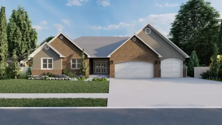 house plans 99-249 - front exterior, 2,127 sq ft, 3 bed, 2 bath house plans | Monster House Plans