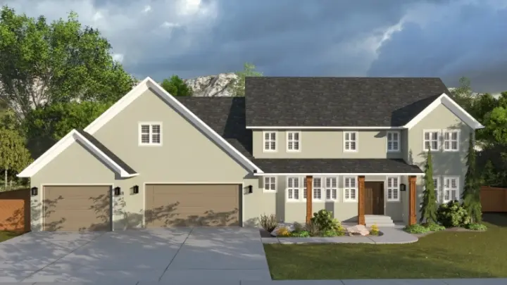 Traditional house plans 99-262 - front exterior, 2,967 sq ft, 5 bed, 3 bath house plans | Monster House Plans