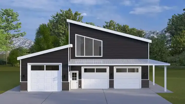 Contemporary house plans 99-267 - front exterior, 3,052 sq ft, 3 bed, 3 bath house plans | Monster House Plans
