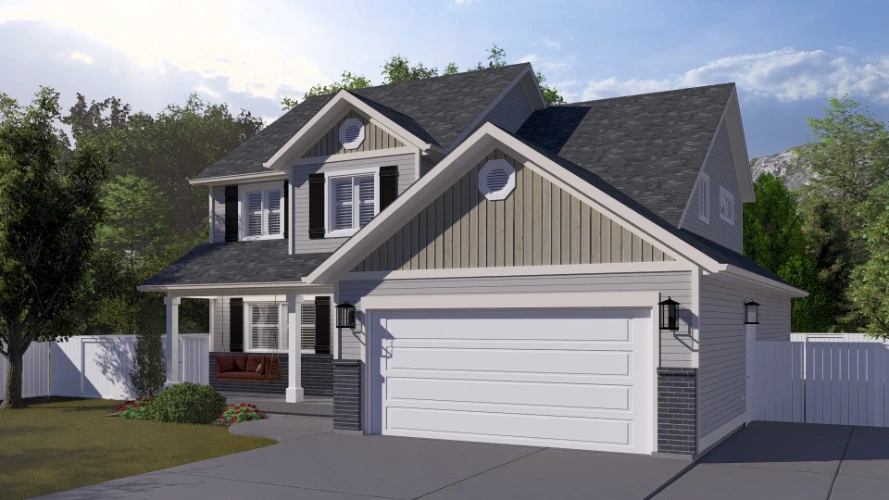 Traditional house plans 99-278 - rendering 2, 1,811 sq ft, 3 bed, 2 bath house plans | Monster House Plans