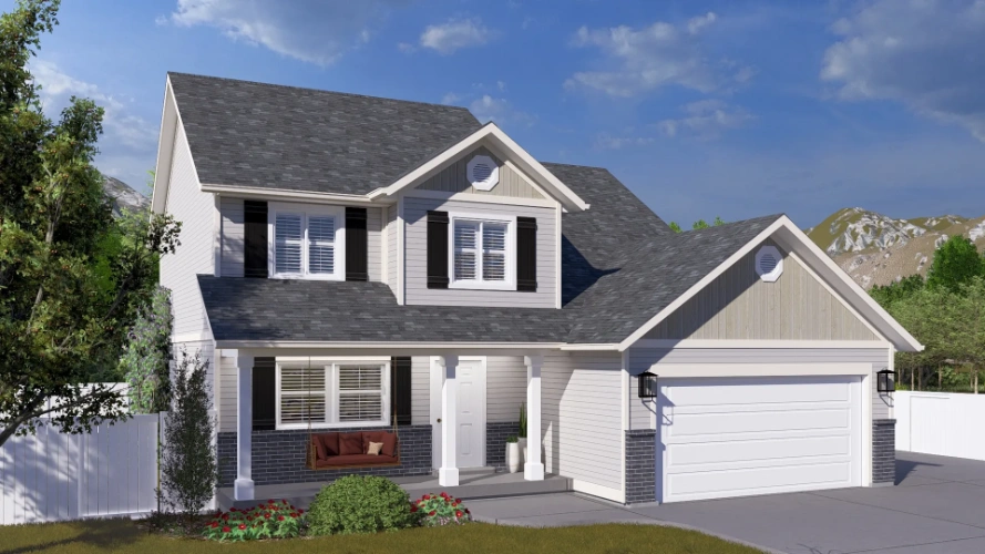 Traditional house plans 99-278 - rendering 3, 1,811 sq ft, 3 bed, 2 bath house plans | Monster House Plans