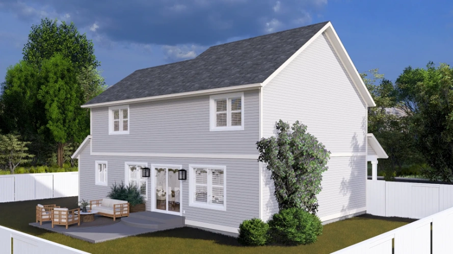 Traditional house plans 99-278 - rendering 4, 1,811 sq ft, 3 bed, 2 bath house plans | Monster House Plans