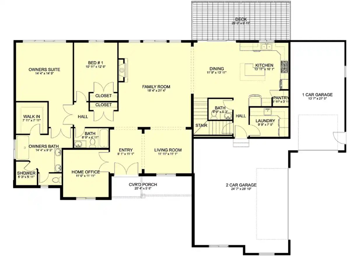 European house plans 99-282 - main floor plan, 3,163 sq ft, 5 bed, 3 bath house plans | Monster House Plans