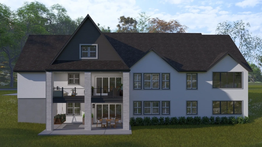European house plans 99-282 - rendering 1, 3,163 sq ft, 5 bed, 3 bath house plans | Monster House Plans