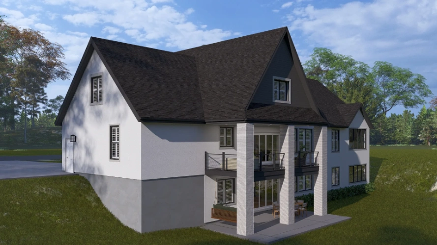 European house plans 99-282 - rendering 2, 3,163 sq ft, 5 bed, 3 bath house plans | Monster House Plans