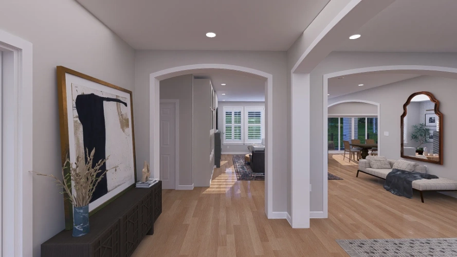 European house plans 99-282 - rendering 6, 3,163 sq ft, 5 bed, 3 bath house plans | Monster House Plans