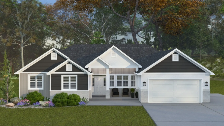 Modern Farmhouse house plans 99-286 - front exterior, 2,254 sq ft, 3 bed, 2 bath house plans | Monster House Plans