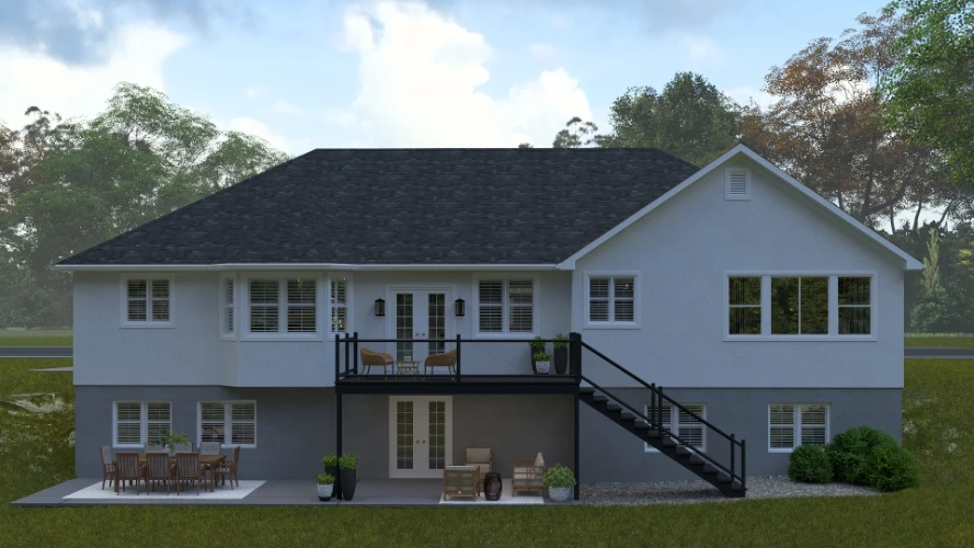 Modern Farmhouse house plans 99-286 - rendering 1, 2,254 sq ft, 3 bed, 2 bath house plans | Monster House Plans
