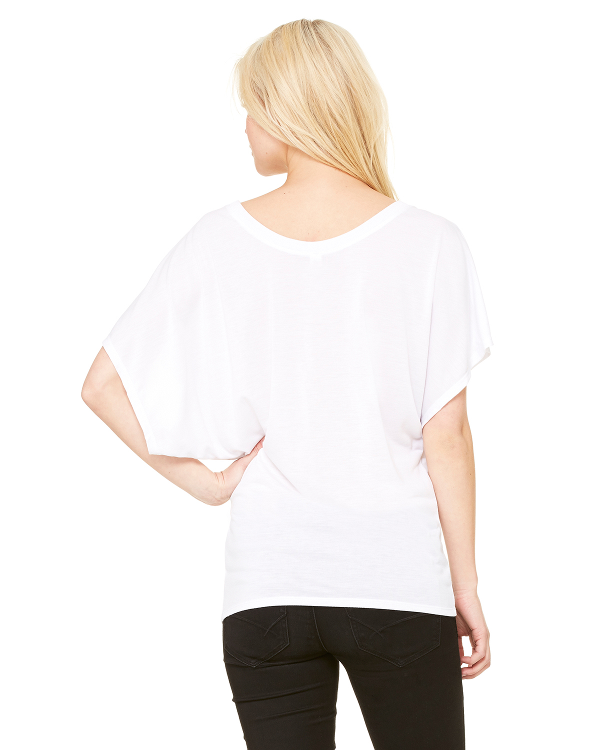 Canvas Flowy Draped Sleeve Dolman 