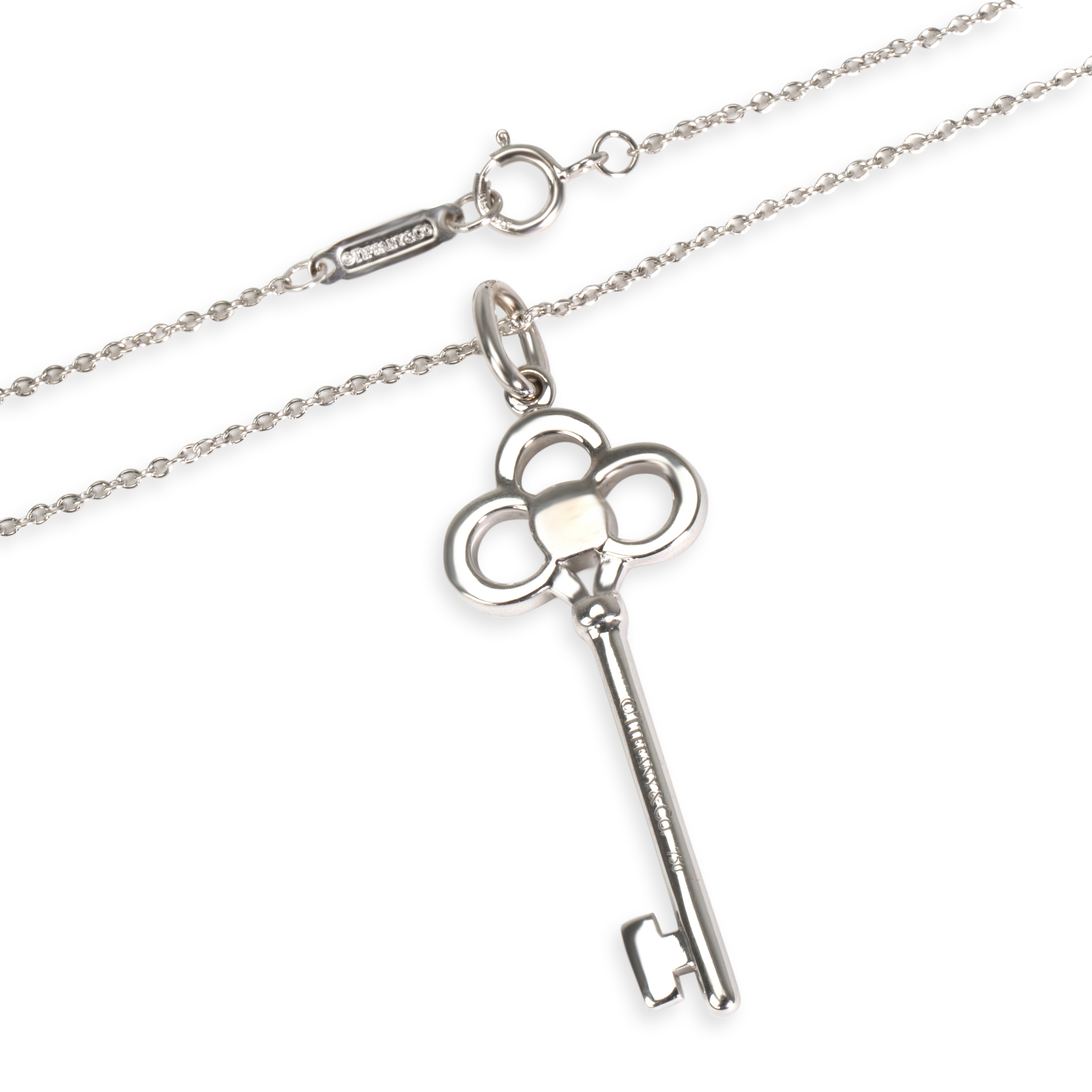 Tiffany & Co. Crown Key Diamond Pendant in 18K White Gold 0.22 CTW | eBay