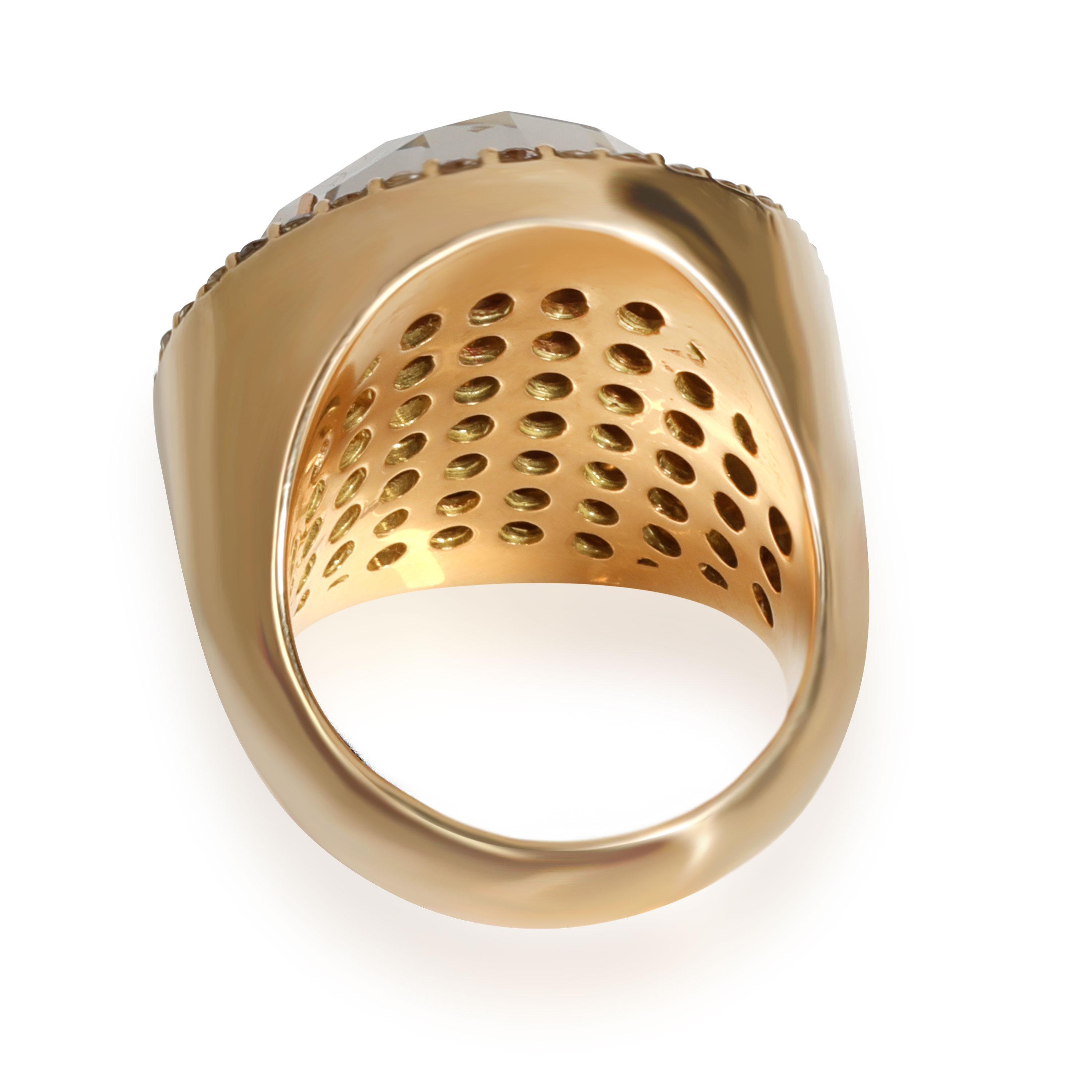Roberto Coin Quartz Diamond Doublet Ring in 18K Yellow Gold 0.95 ctw - Afbeelding 4 van 6