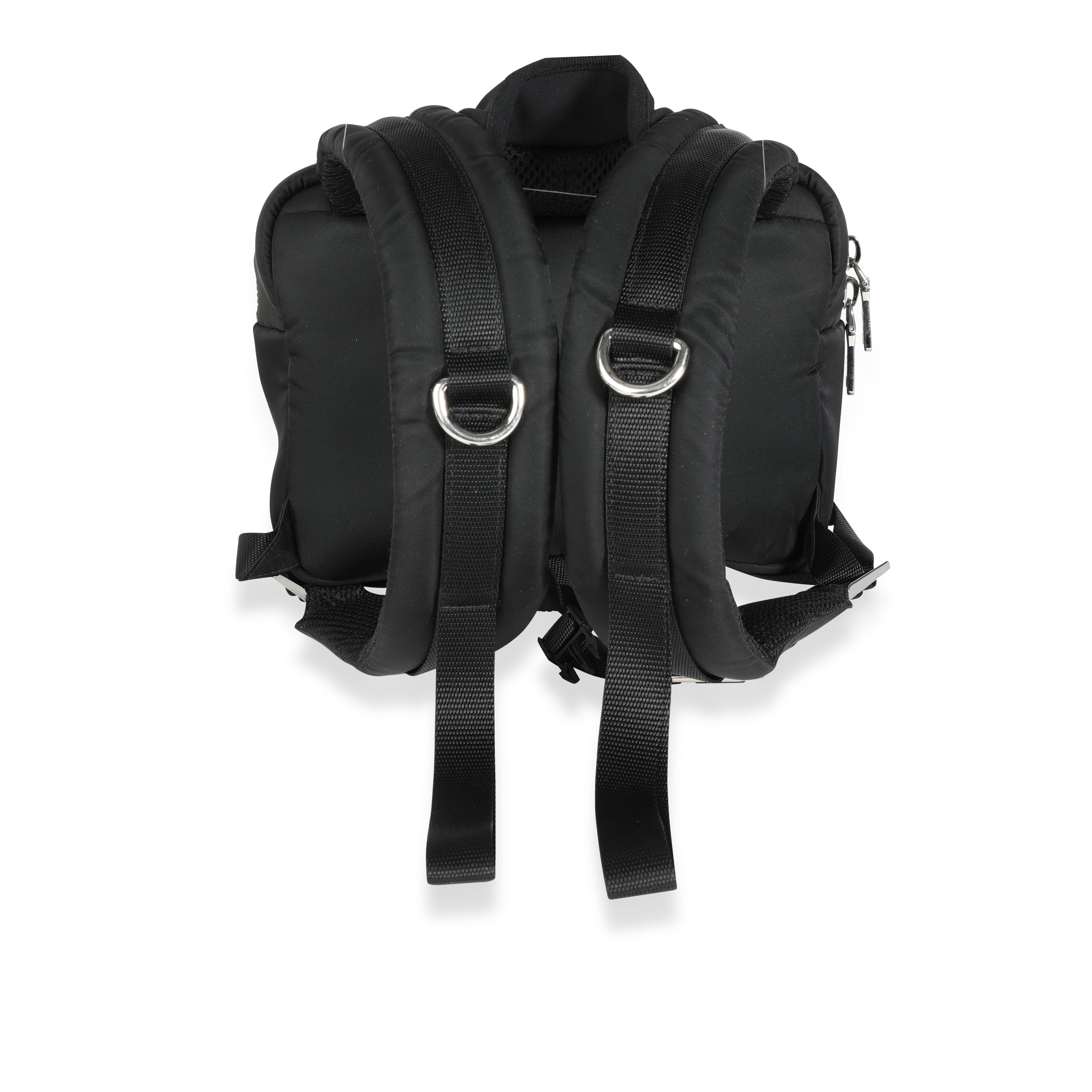 PRADA ブラック バックパック* Black Re-Nylon and Saffiano leather backpack | PRADA