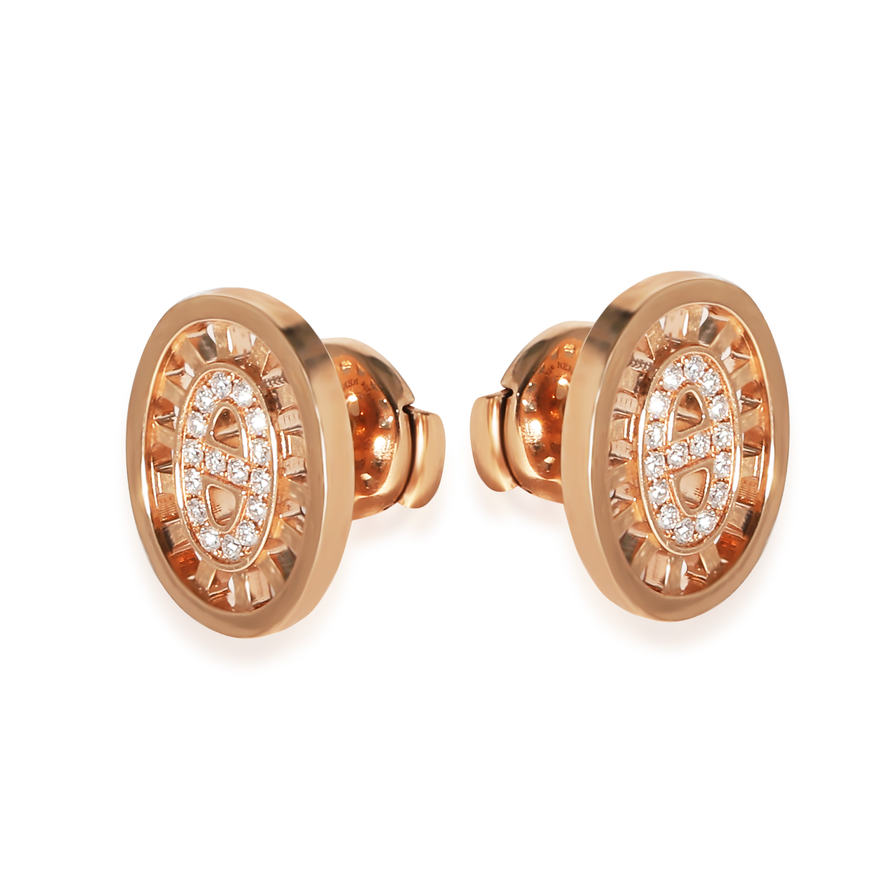 Hermès Chaine d'ancre Divine Earrings in 18k Rose Gold 0.13