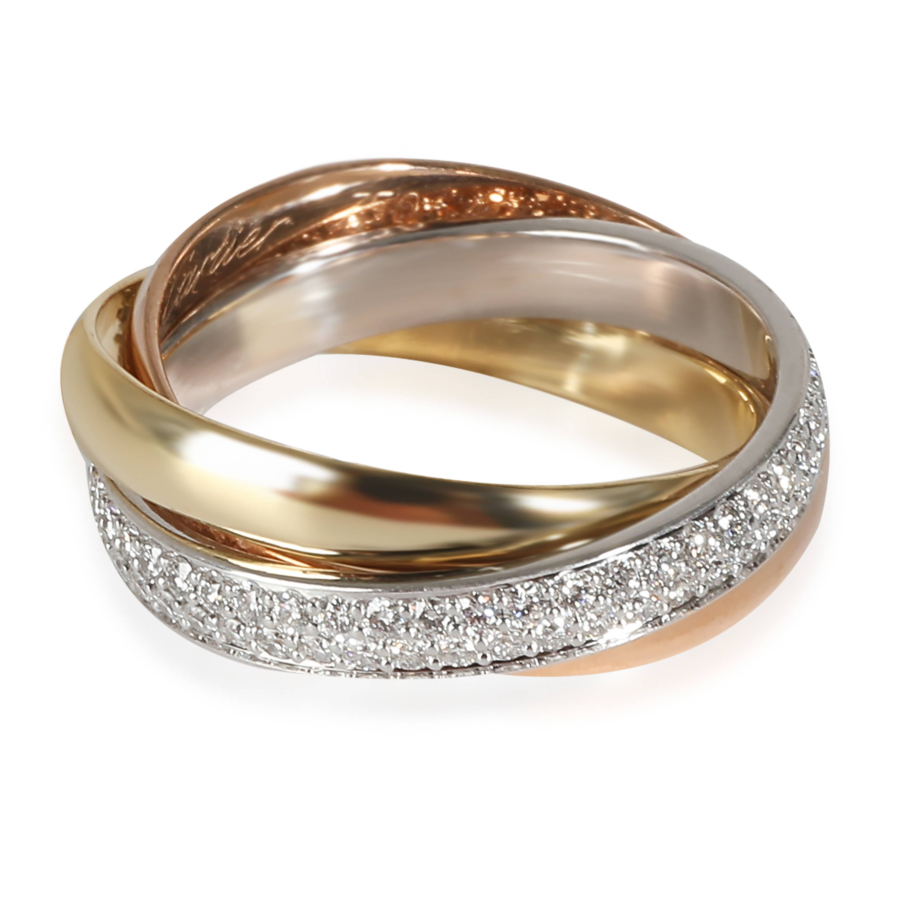 人気商品【CARTIER】 TRINITY RING, SMALL MODEL SM CRB4235100 - Trinity ring, small model - White gold, yellow