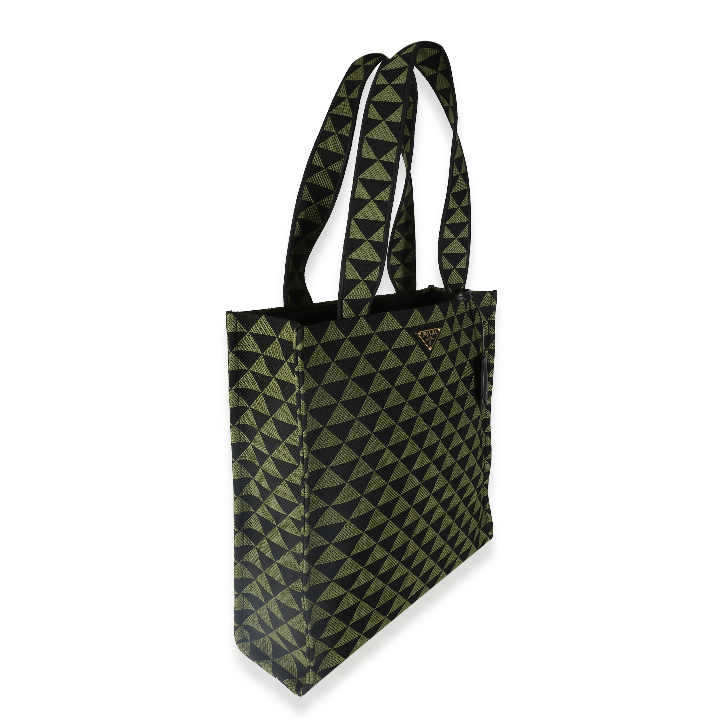 トートバッグ Prada Prada Symbole Small Jacquard Shopping Bag Prada Small Symbole Embroidered Tote Bag | Green | FARFETCH