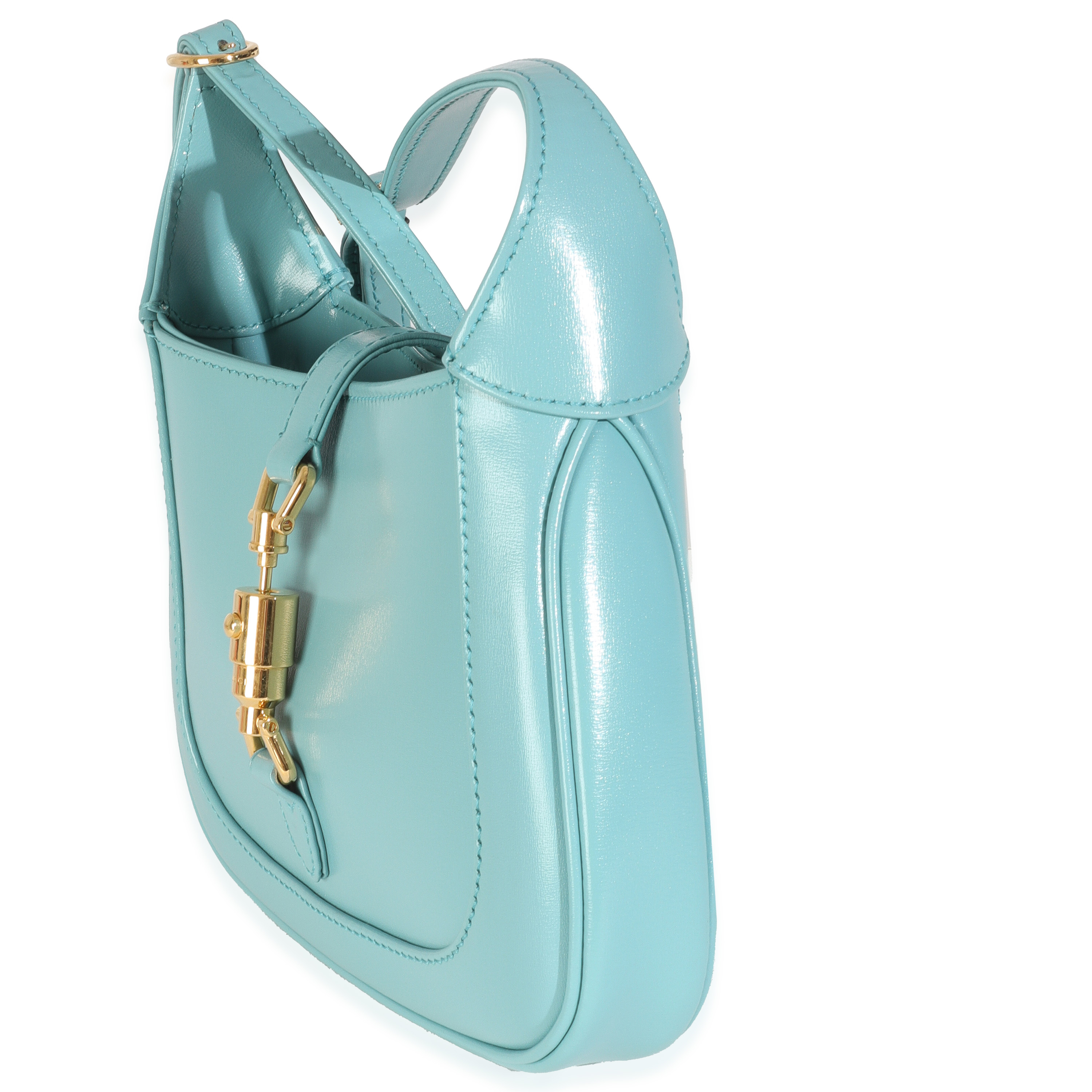 Gucci Dusty Azure Boarded Dyana Lux Calfskin Mini Jackie 1961 Hobo