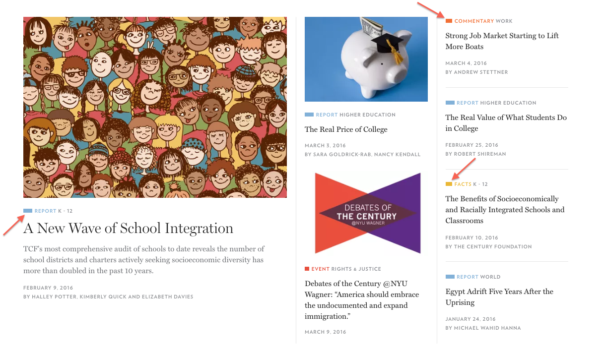 homepage color-coded