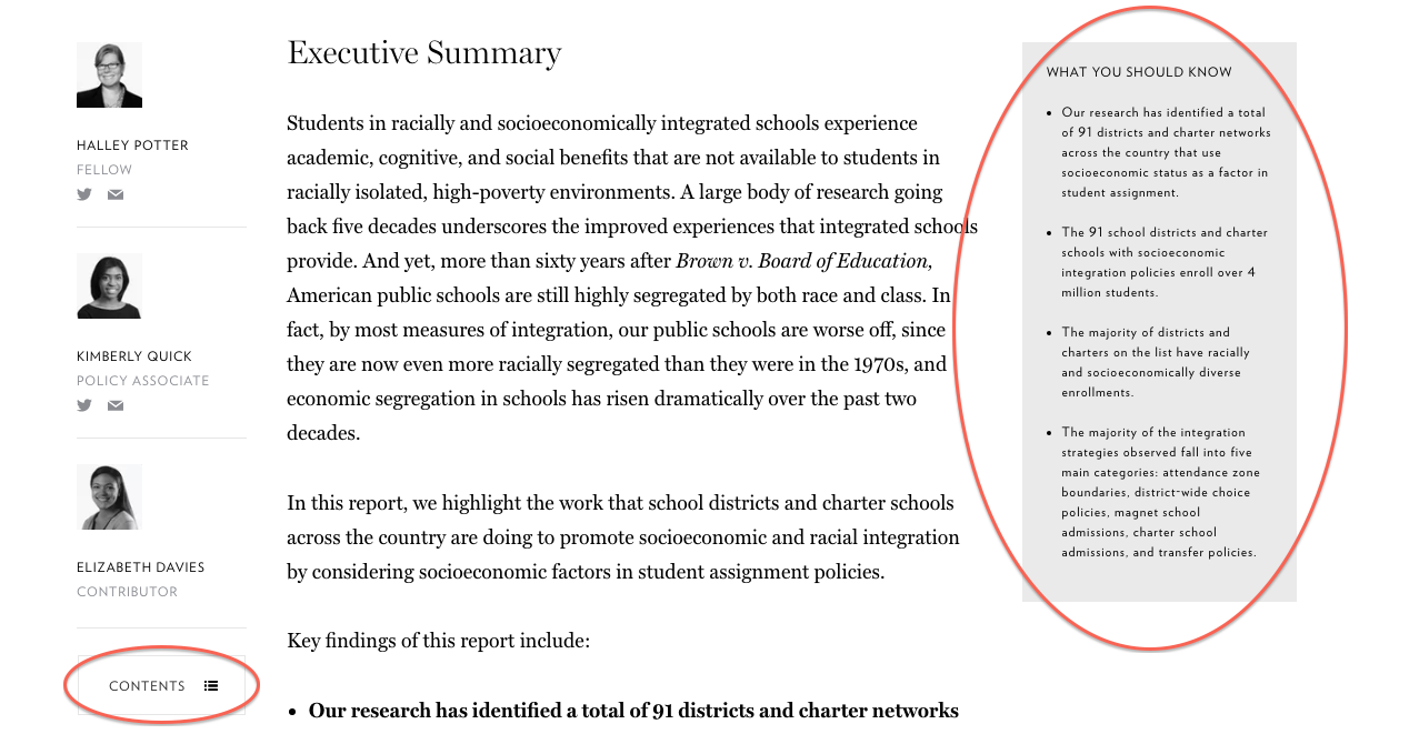 report features