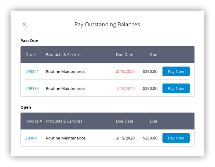 Pay Outstanding Balances
