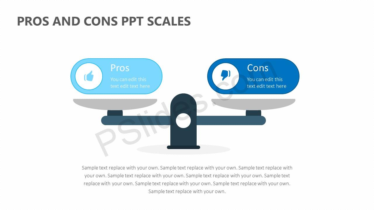 pros and cons template ppt