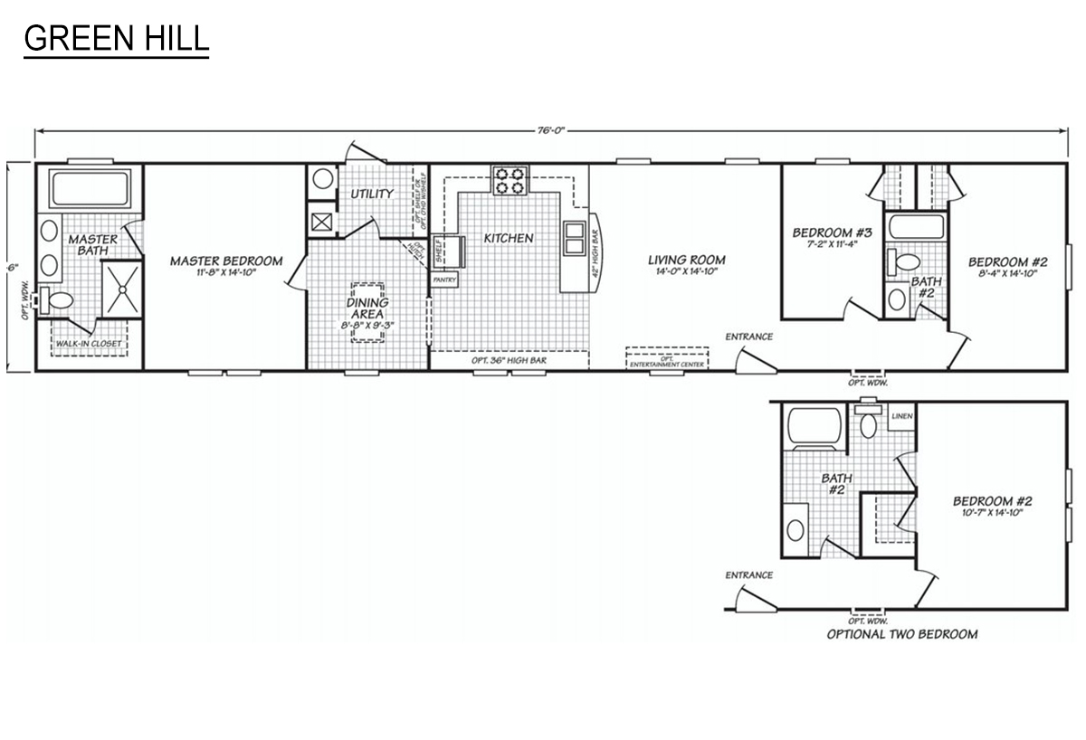 manufactured green hill 16763h built by fleetwood homes 3 beds - Clayton Homes Floor Plans 3 Bedrooms 28 Quot Width 44length manufactured green hill 16763h built by fleetwood homes 3 beds - Clayton Homes Floor Plans 3 Bedrooms 28 Quot Width 44length