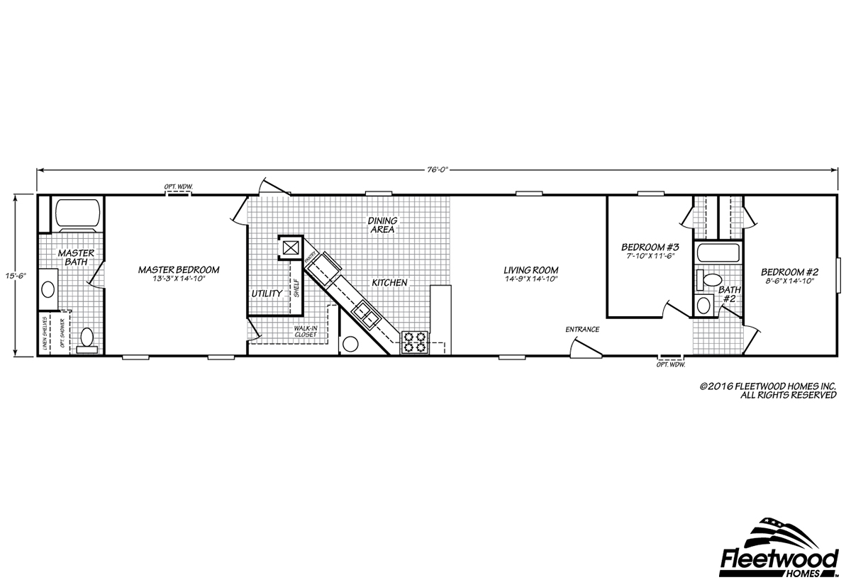 manufactured sandalwood xl 16763l built by fleetwood homes lafayette 3 beds - Clayton Homes Floor Plans 3 Bedrooms 28 Quot Width 44length manufactured sandalwood xl 16763l built by fleetwood homes lafayette 3 beds - Clayton Homes Floor Plans 3 Bedrooms 28 Quot Width 44length