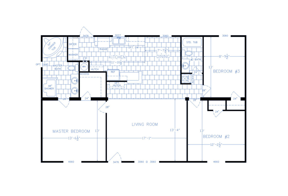 Lexington Double Wide / The Concord 2801 by Bourgeois Homes