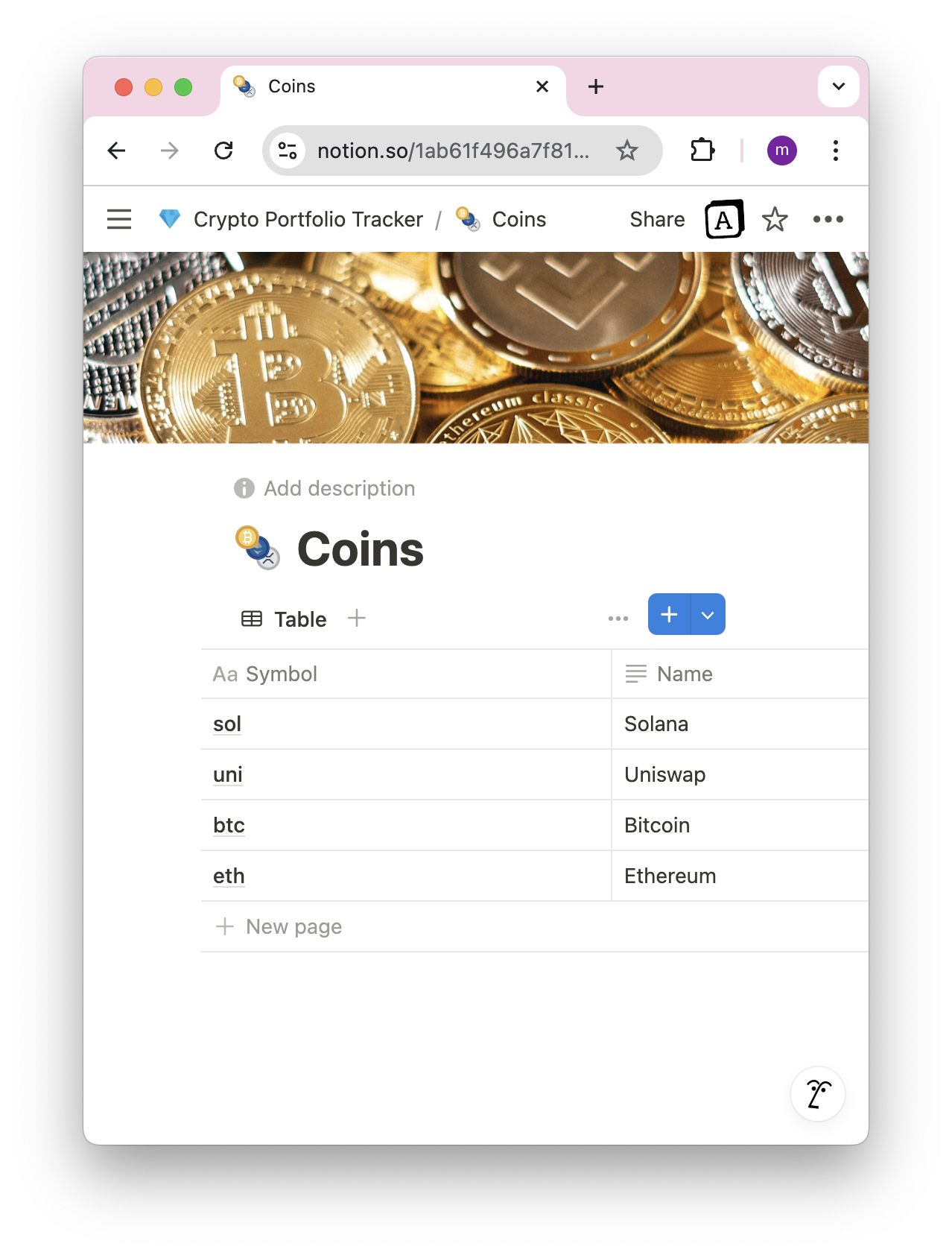Crypto Tracking Template by AMIIC Wealth | Notion Marketplace