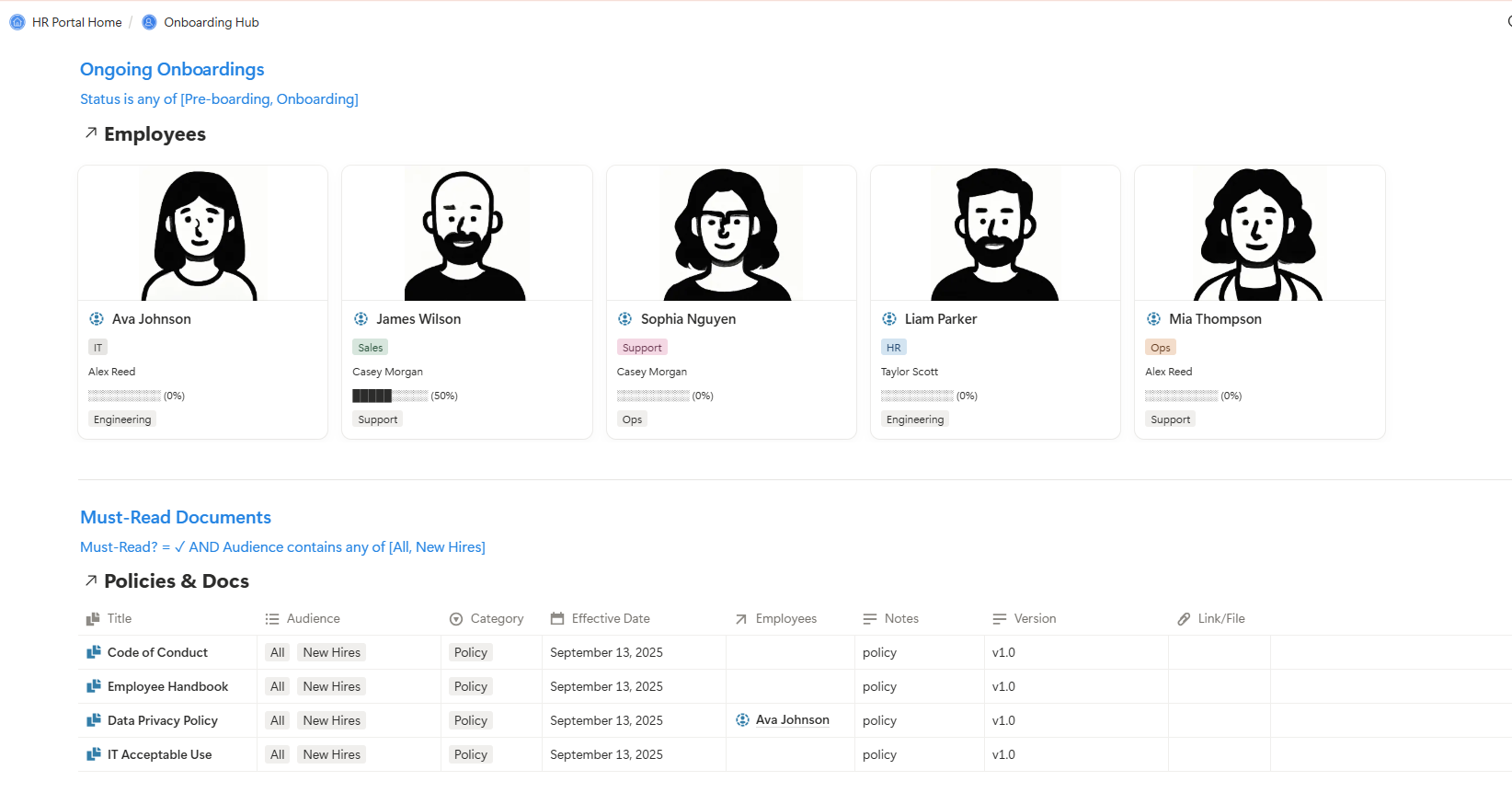 Complete HR Management System - From Hire to Retire in Notion - view 6