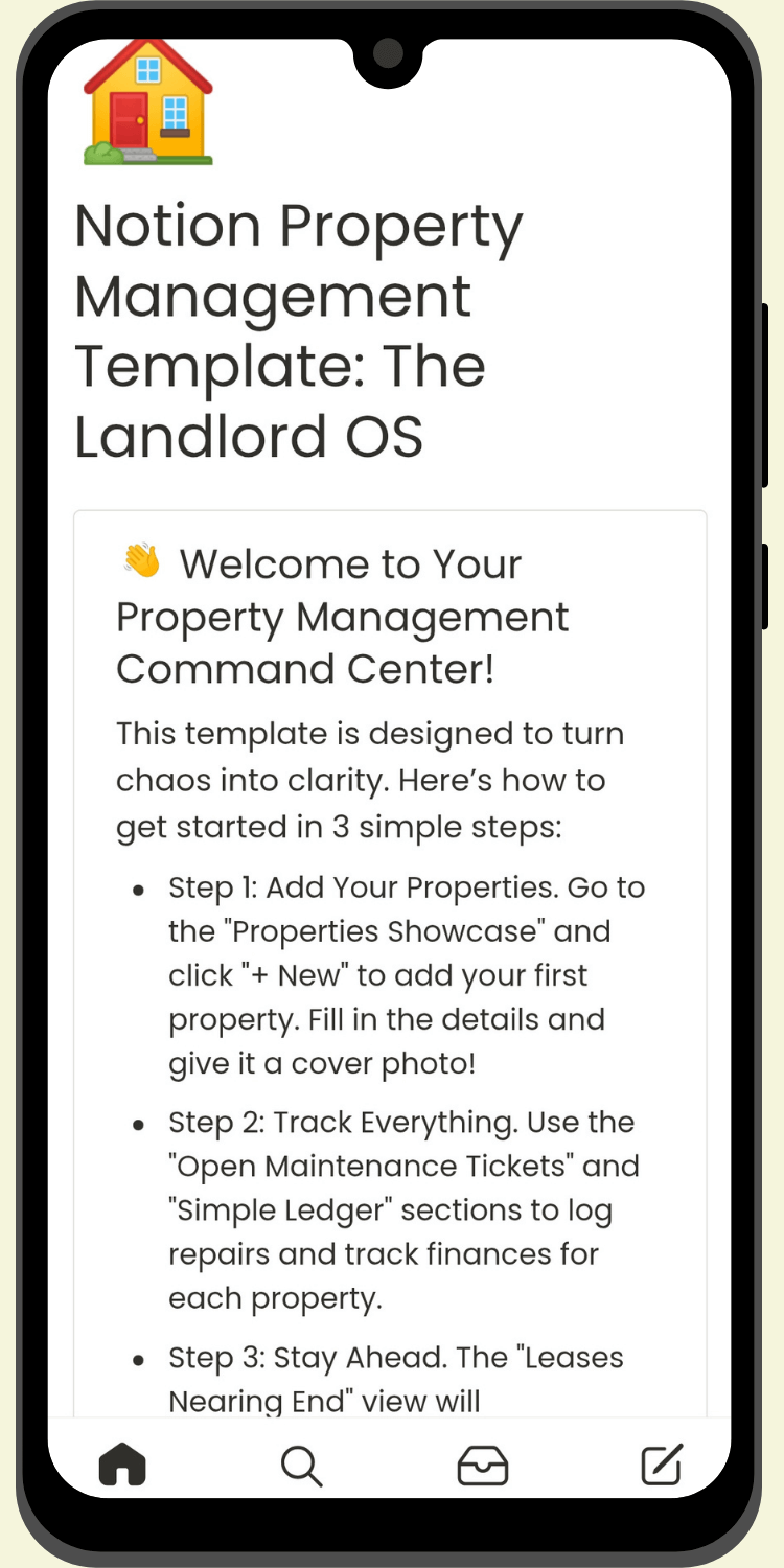来自Tommymoi 的Property Management: The Landlord OS 模板｜Notion市集