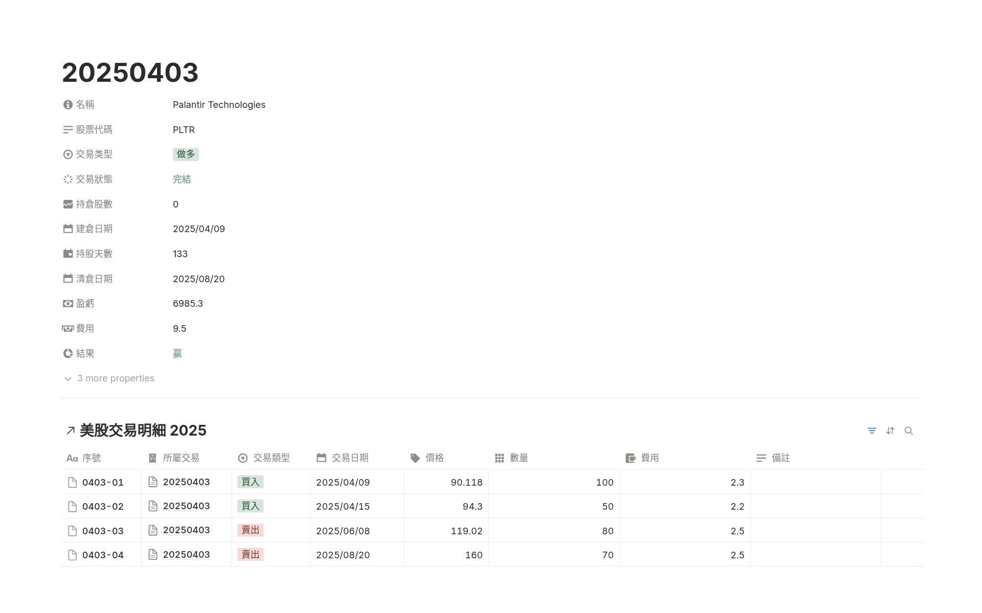 股票交易帳本範本| Notion Marketplace