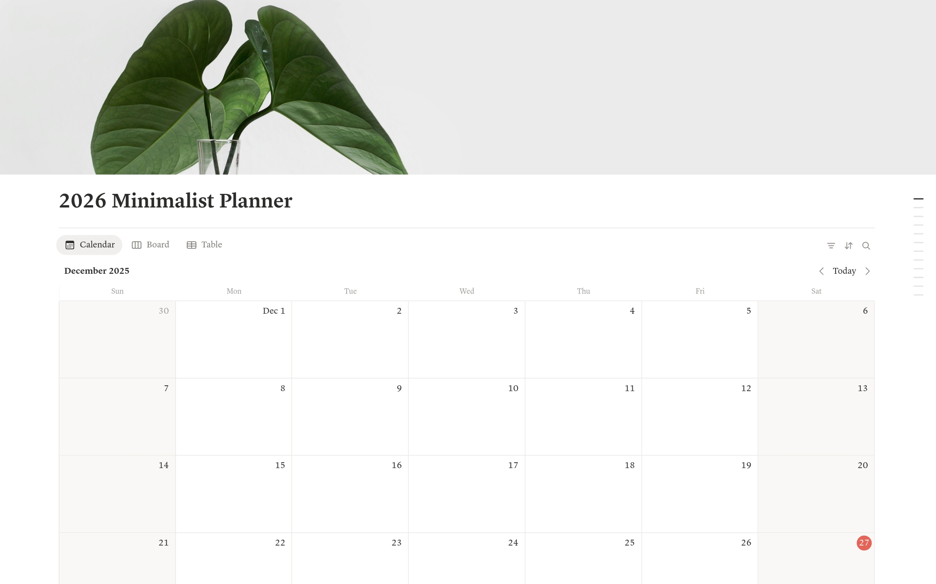 2026 Minimalist Planner のプレビュー