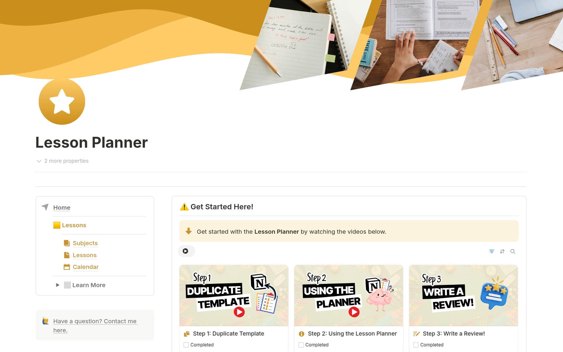 Teacher Lesson Planner のプレビュー