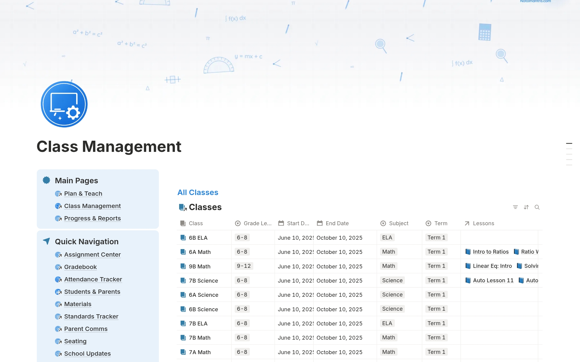 Teacher Lesson Planner - view 3