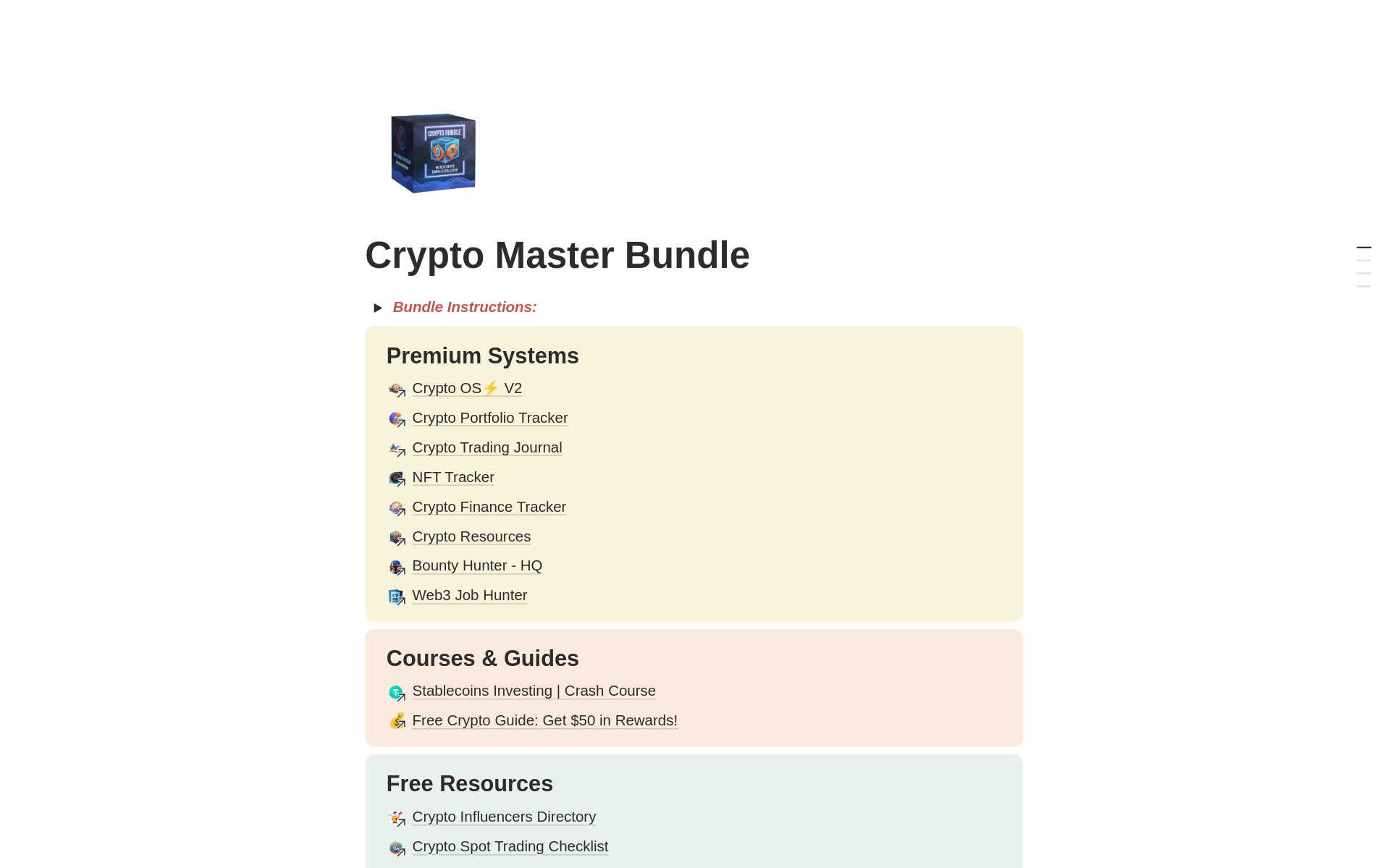 Plantilla Crypto Bundle de Nixi | Crypto ⚡ | Notion Marketplace