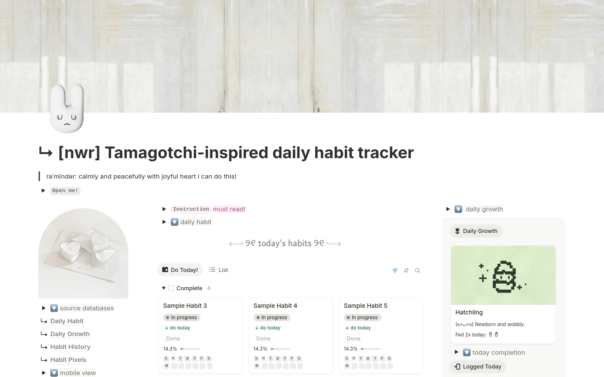 Virtual Pet Daily Habit Tracker のプレビュー