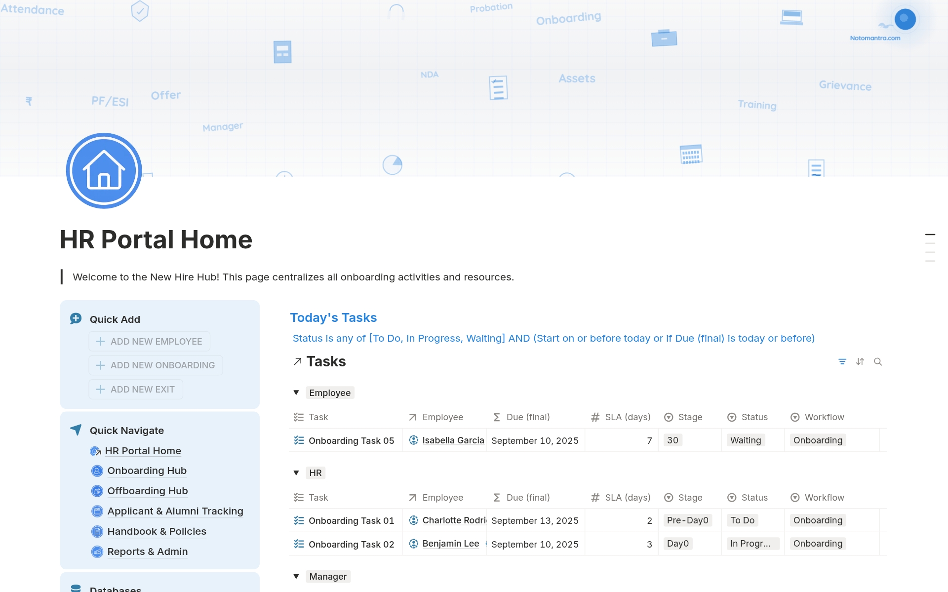 Complete HR Management System - From Hire to Retire in Notion