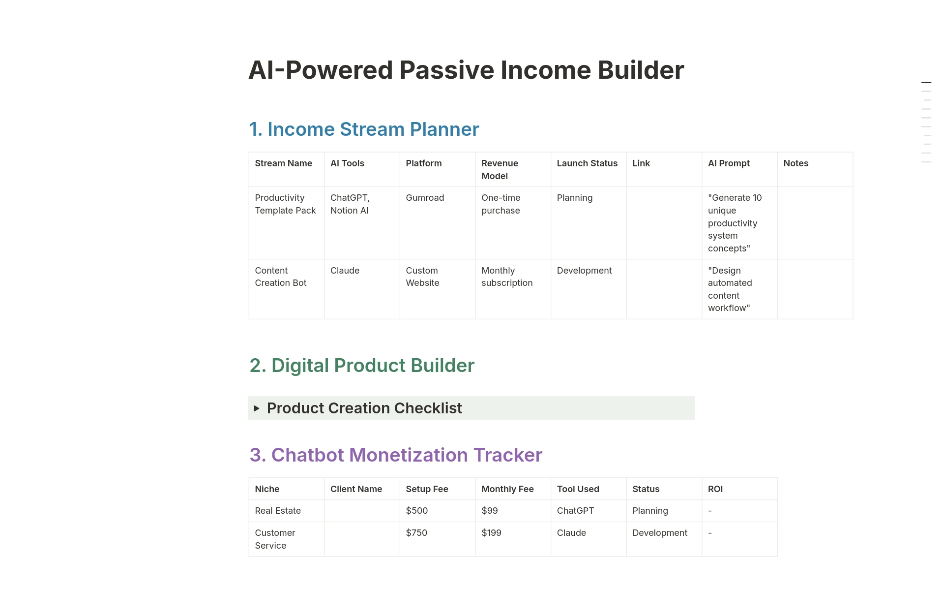 AI-Powered Passive Income Builder のプレビュー