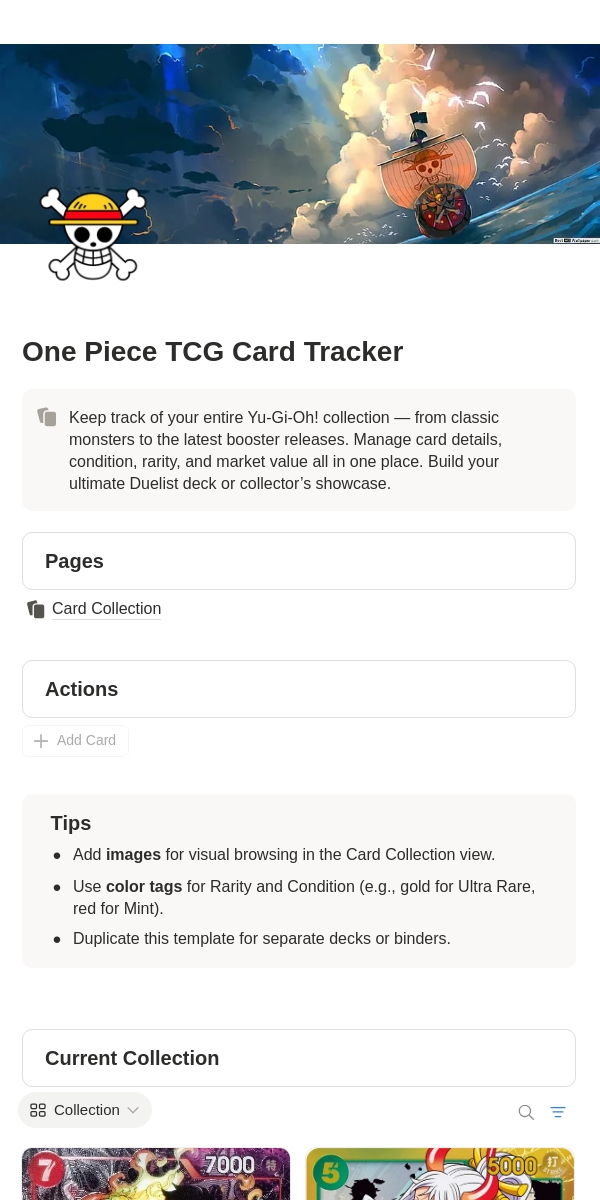 one piece card game collection tracker One Piece Premium Card Collection main image 0