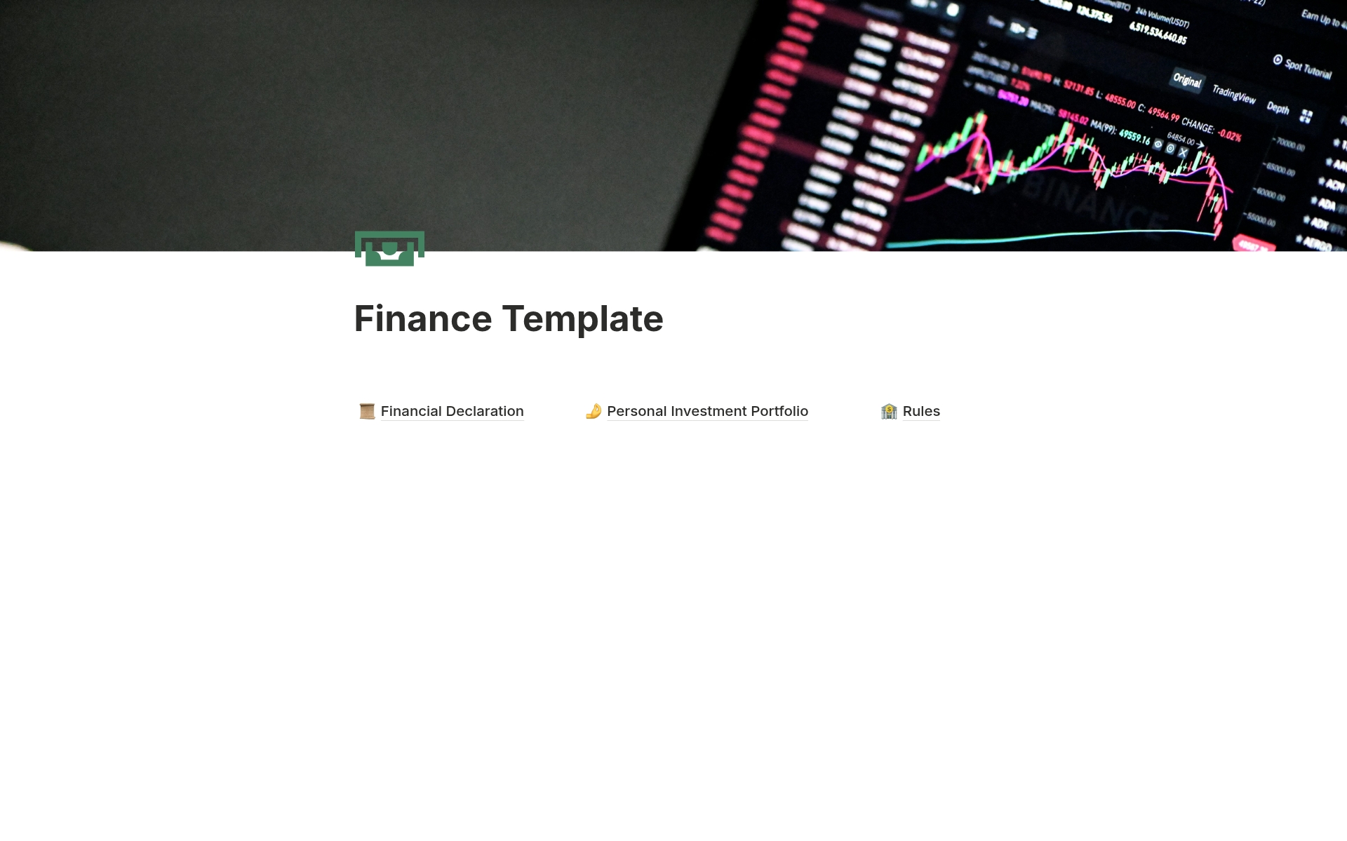 Personal Finance Dashboard & Tracker のプレビュー