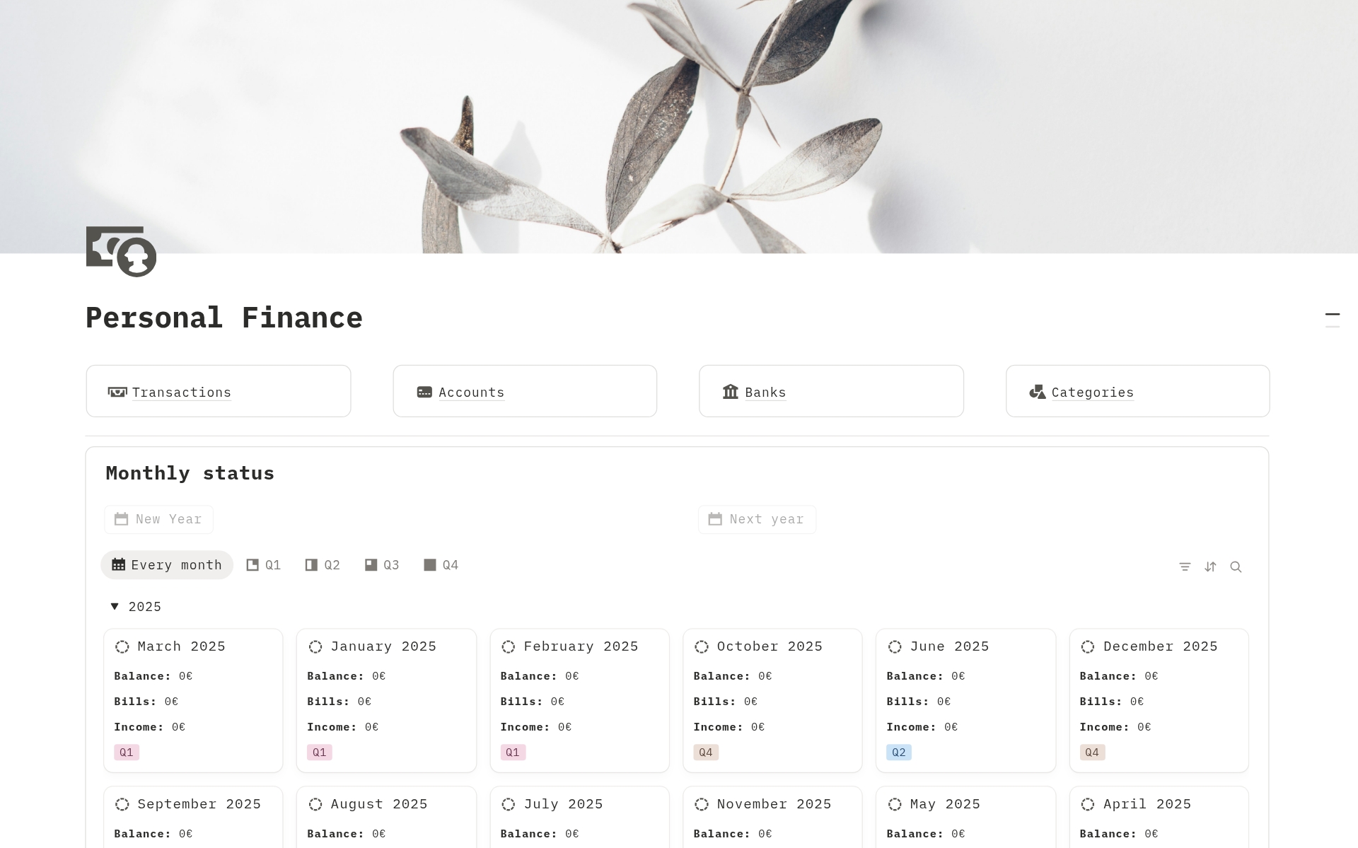 Personal finance のプレビュー
