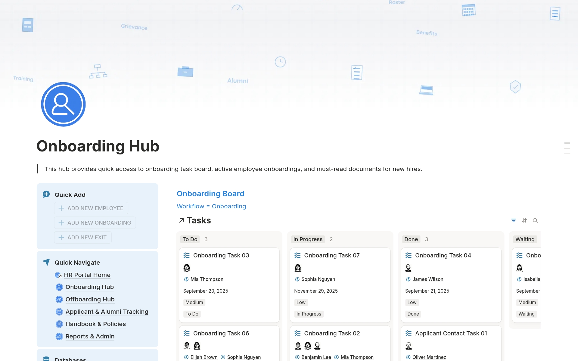 Complete HR Management System - From Hire to Retire in Notion - view 2