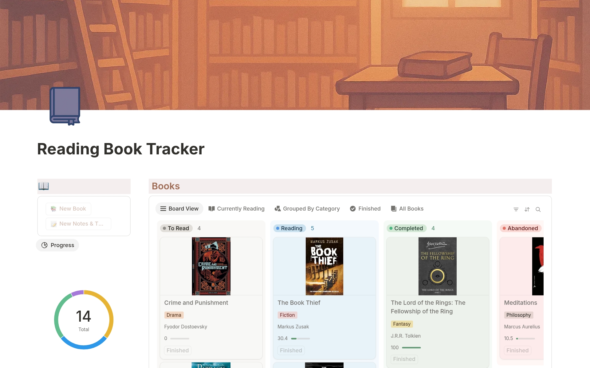 Reading Book Tracker のプレビュー
