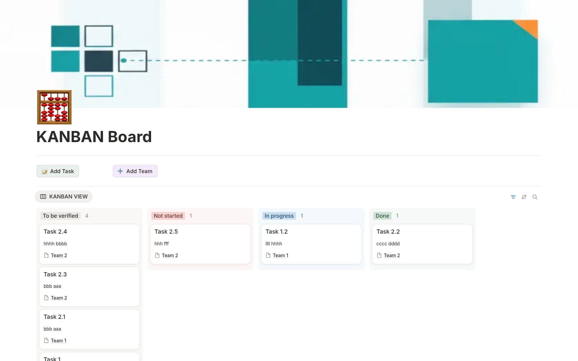 Kanban Board のプレビュー