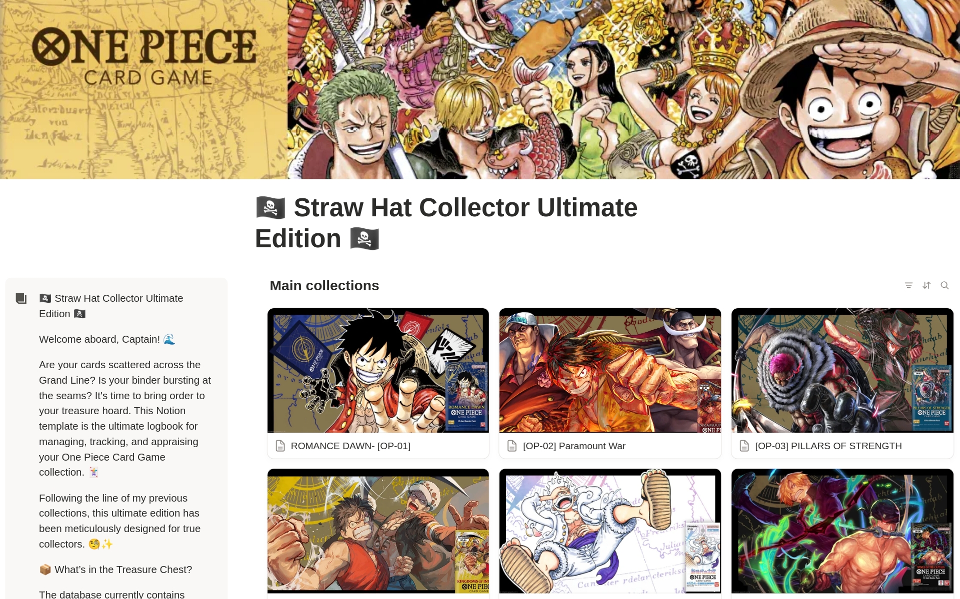One Piece TCG Tracker OP-10 Template by productiviplay | Notion Marketplace