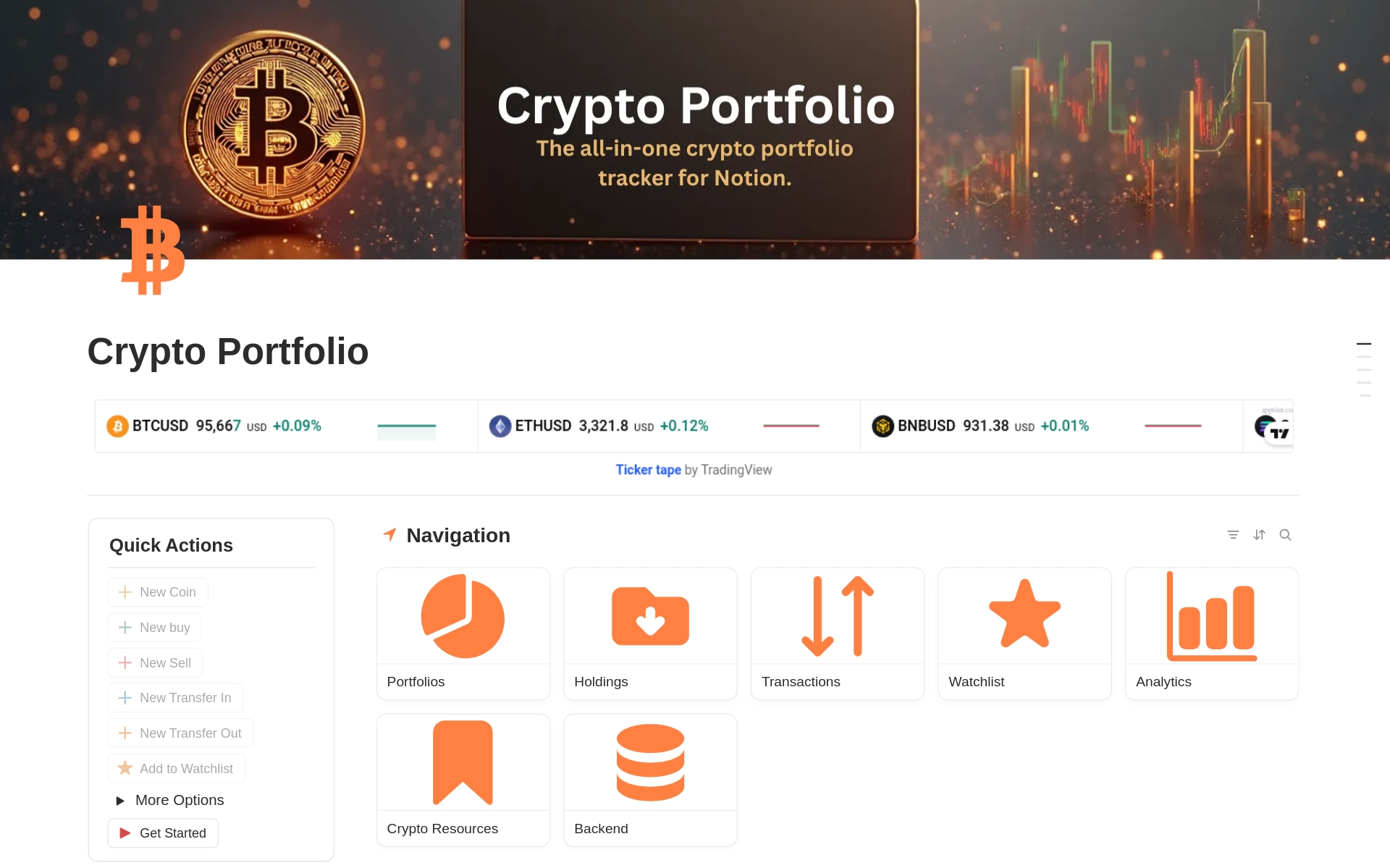 Crypto Portfolio Pro Template | Notion Marketplace